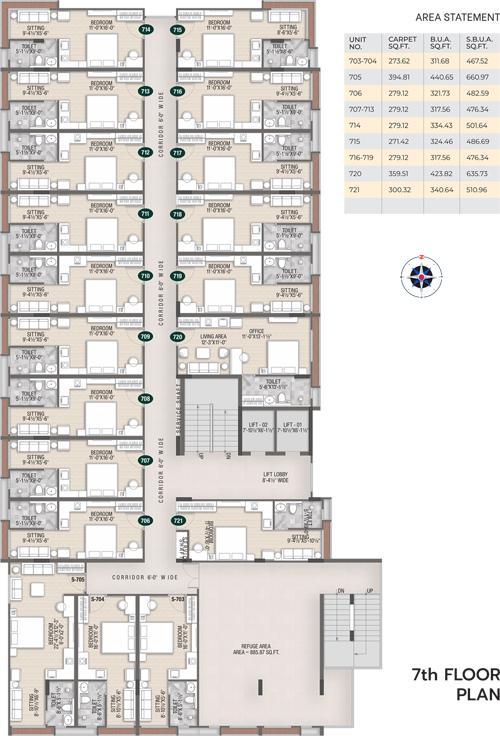 7th Floor Plan